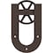Ekena Millwork Premium Wagon Wheel Horseshoe Roller Hanger w/ Bolts for Barn Door for 1 3/8" Doors, Copper Vein GB60013R2WCV - alternate 1